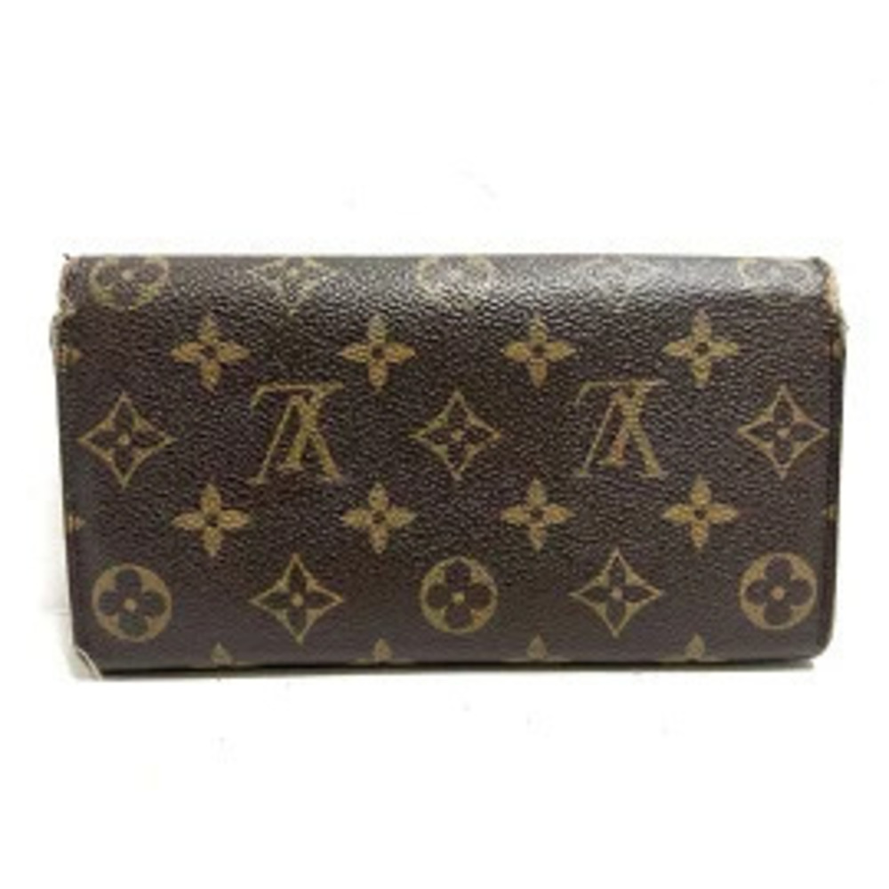Louis Vuitton Long Pochette Portemonnaie Wallet Credit Black